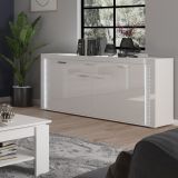 Sideboard Sunroof in wei� Hochglanz Kommode inklusive Beleuchtung 182 x 84 cm, Soft-Close