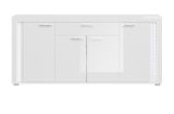Sideboard Sunroof in wei� Hochglanz Kommode inklusive Beleuchtung 182 x 84 cm, Soft-Close