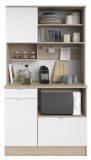 Parisot K�chenschrank Set 2-tlg. Socool1 in wei� und Jackson Eiche K�che Buffet und K�cheninsel