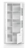 Vitrine Carrara in wei� Hochglanz Wohn- und Esszimmer Vitrinenschrank 100 x 198 cm