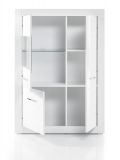 Vitrine Carrara in wei� Hochglanz Wohn- und Esszimmer Vitrinenschrank halbhoch 100 x 142 cm