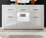 Sideboard Carrara in wei� Hochglanz Wohn- und Esszimmer Kommode 164 x 97 cm
