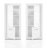 Wohnwand Carrara in wei� Hochglanz Wohnkombination 4-teilig 335 x 170 cm