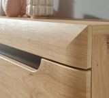 Garderobe Set 3-teilig Ronson in Artisan Eiche und schwarz Garderobenkombination skandinavisch 232 x 200 cm