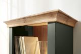 Regal Norwich in gr�n und Wotan Eiche Landhaus Regalschrank mit Weinregal 68 x 207 cm
