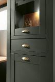 Vitrine Norwich in gr�n und Wotan Eiche Landhaus Vitrinenschrank 68 x 207 cm
