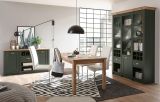 Wandboard Norwich in gr�n und Wotan Eiche Landhaus Wandregal 150 cm