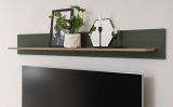 Wandboard Norwich in gr�n und Wotan Eiche Landhaus Wandregal 150 cm