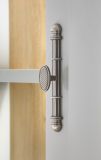 Vitrine Rideau in grau und Artisan Eiche Landhaus Vitrinenschrank 68 x 142 cm