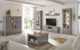 Sideboard Rideau in grau und Artisan Eiche Landhaus Kommode 166 x 100 cm