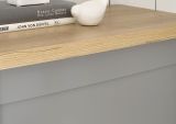 Highboard Rideau in grau und Artisan Eiche Landhaus Vitrine 138 x 142 cm