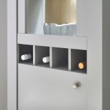 Wohnwand Rideau in grau und Artisan Eiche Landhaus Wohnkombination 4-teilig 328 x 201 cm