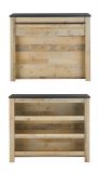 K�chentheke Stove in Used Wood hell und anthrazit K�cheninsel freistehend 130 cm