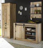 K�chenregal Stove in Used Wood hell und anthrazit K�che Wandregal 60 x 84 cm Gew�rzregal