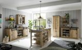 K�chenregal Stove in Used Wood hell und anthrazit K�che Wandregal 60 x 84 cm Gew�rzregal