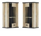 K�che H�ngeschrank Stove in Used Wood hell und anthrazit K�chenschrank h�ngend 50 x 90 cm