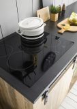 K�che mit Theke Stove in Used Wood hell und anthrazit K�chenschrank Set 6-teilig