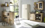 K�che mit Theke Stove in Used Wood hell und anthrazit K�chenschrank Set 5-teilig