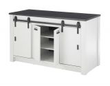 K�chenschrank Stove in wei� Pinie und anthrazit Landhaus K�che Unterschrank f�r Sp�le oder Kochfeld 161 x 93 cm