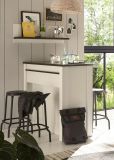 K�chentheke Stove in wei� Pinie und anthrazit Landhaus K�cheninsel freistehend 130 cm
