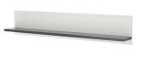 K�chenregal Stove in wei� Pinie und anthrazit Landhaus K�che Wandregal 160 x 30 cm Gew�rzregal