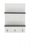 K�chenregal Stove in wei� Pinie und anthrazit Landhaus K�che Wandregal 60 x 84 cm Gew�rzregal