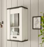 K�che H�ngeschrank Stove in wei� Pinie und anthrazit Landhaus K�chenschrank h�ngend 50 x 90 cm