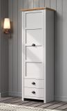 Garderobenschrank Landside in grau und Eiche Artisan Landhaus Garderobe oder gro�er Schuhschrank 65 x 201 cm