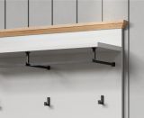 Garderobenpaneel Landside in grau und Eiche Artisan Landhaus Wandgarderobe 91 x 106 cm