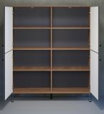 Highboard Rhomba in Graphite Grau und Eiche Kraft Gold Wohn- und Esszimmer Kommode 123 x 136 cm