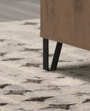 Sideboard Rhomba in Graphite Grau und Eiche Kraft Gold, Kommode 183 x 76 cm mit Soft-Close