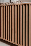 Sideboard Madem in Artisan Eiche und Anthrazit mit 3D-Lamellen Wohn- und Esszimmer Kommode 160 cm