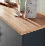 TV-Lowboard Ribera Grau und Wotan Eiche Landhaus 135 x 51 cm, Soft-Close