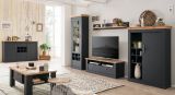 Sideboard Ribera in grau und Wotan Eiche Landhaus Wohn- und Esszimmer Kommode 169 x 104 cm