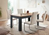 Esstisch Ribera in grau und Wotan Eiche Landhaus K�chentisch 160 x 90 cm