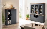 Esstisch Ribera in grau und Wotan Eiche Landhaus K�chentisch 160 x 90 cm