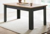 Esszimmer Set Ribera in grau und Wotan Eiche Landhaus Speisezimmer 3-teilig mit Esstisch, Highboard und Sideboard