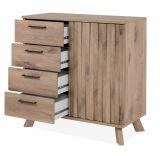 Kommode Douro in Schweden Eiche mit 3D-Reliefoptik Wohn- und Esszimmer Sideboard 84 x 85 cm