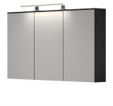 Badezimmer Spiegelschrank Synnax in grau Badschrank 3-t�rig 120 cm