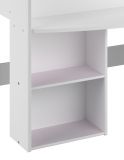 Parisot Kinder- und Jugendzimmer Pirouette14 in wei� mit grau oder rosa Set 2-teilig mit Hochbett und Kleiderschrank