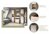 Badezimmer Hochschrank Mambo in wei� Hochglanz und Sonoma Eiche Badschrank 37 x 191 cm