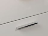 Badezimmer Waschbeckenunterschrank Mambo in wei� Hochglanz und Sonoma Eiche Badschrank 60 cm