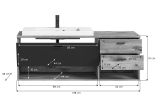 Waschbeckenunterschrank MIT Waschbecken Oderzo in Eiche und grau, Waschtisch 138 cm Soft-Close