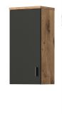 Badezimmer H�ngeschrank Oderzo in Eiche und grau Badschrank 37 x 75 cm Soft-Close