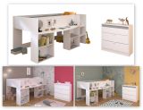 Parisot Kinder- und Jugendzimmer Pirouette16 in wei�, Set mit Hochbett und Kommode