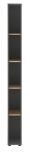 Aktenregal Center in grau matt und Wotan Eiche Standregal f�r Homeoffice und B�ro 20 x 200 cm