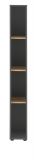 Aktenregal Center in grau matt und Wotan Eiche Standregal f�r Homeoffice und B�ro 20 x 158 cm