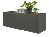 H�ngeschrank Center in grau matt und Wotan Eiche B�roschrank h�ngend f�r Homeoffice 100 cm