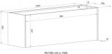 H�ngeschrank Center in grau matt und Wotan Eiche B�roschrank h�ngend f�r Homeoffice 100 cm