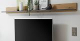 B�roregal Center in Wotan Eiche und grau matt Wandregal f�r Homeoffice und B�ro 170 cm